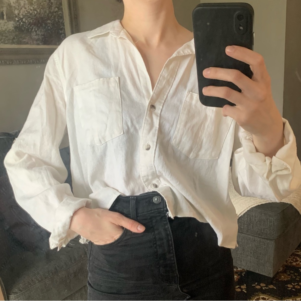 Linen Longsleeve Summer Button Down Shirt
